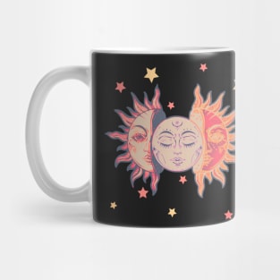 Star child of the moon and sun (black bg, matte 1 version) Mug